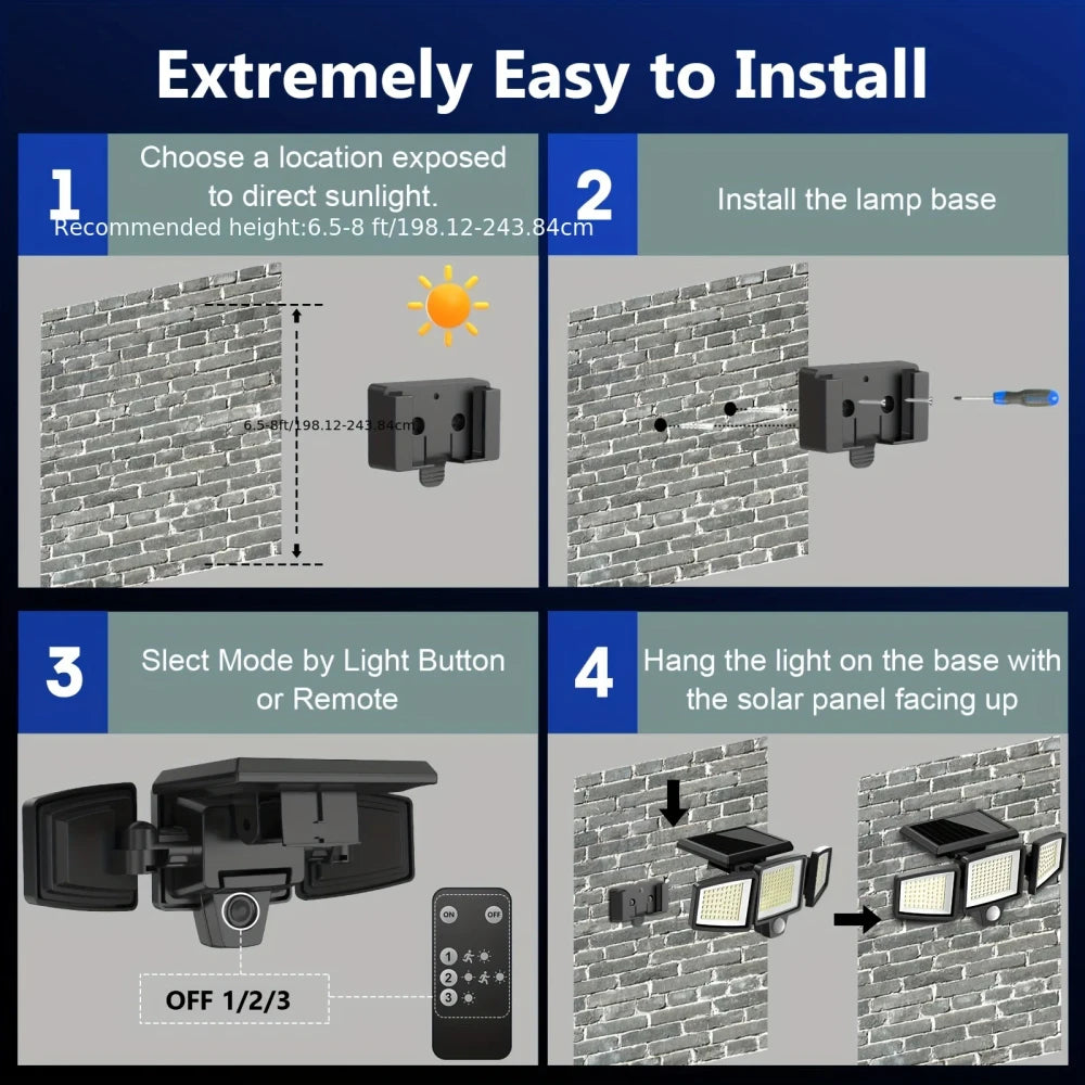 Solar Motion Sensor Security Light