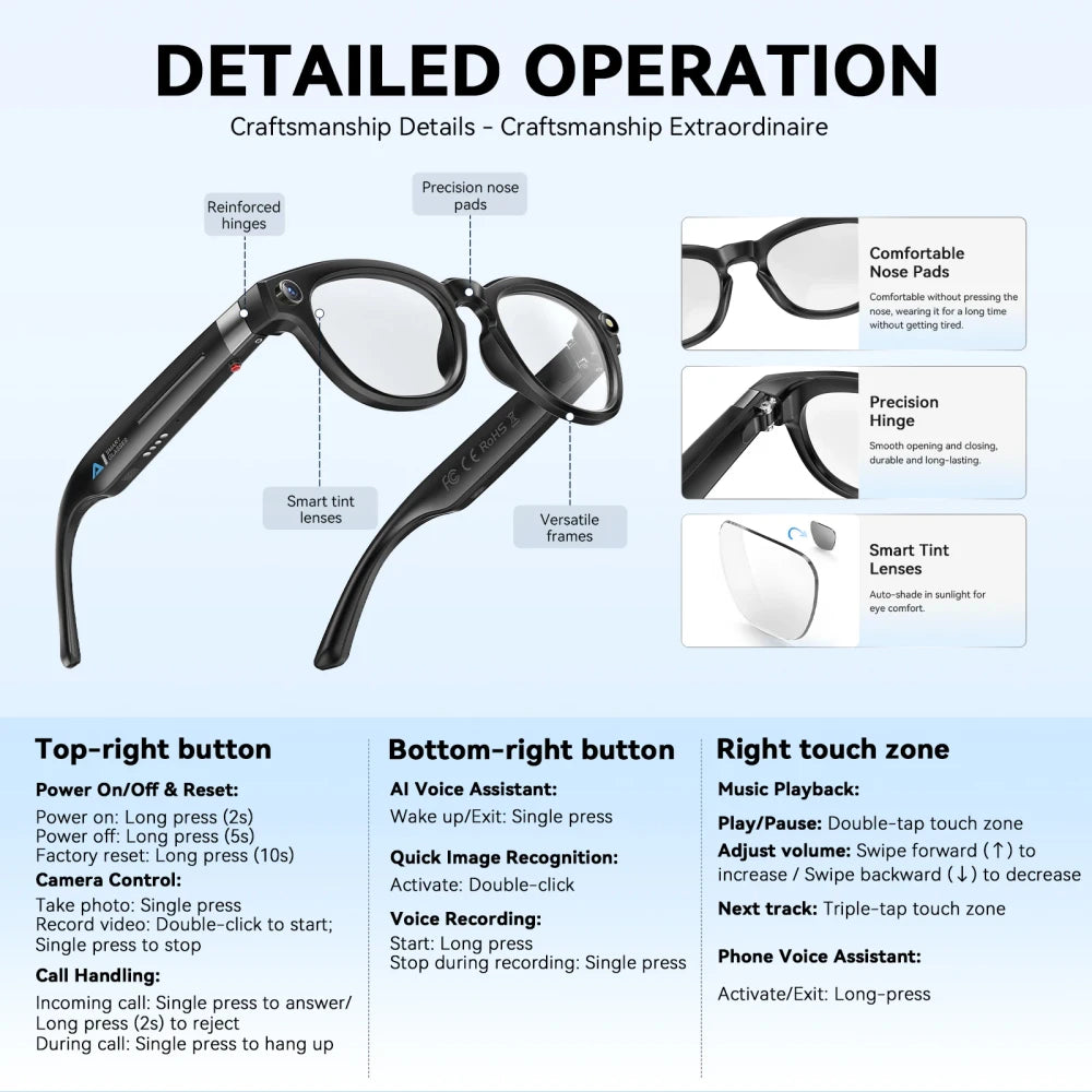 EIGIIS Smart Bluetooth Audio Glasses