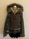 Vintage Faux Fur Campus Coat