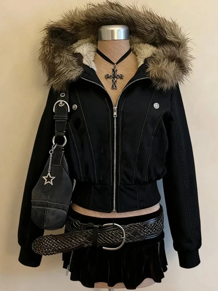 Vintage Faux Fur Campus Coat