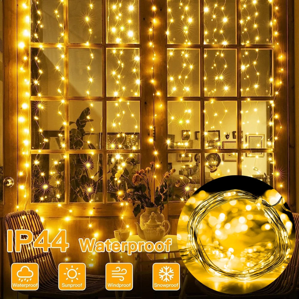 LED Fairy String Curtain Lights