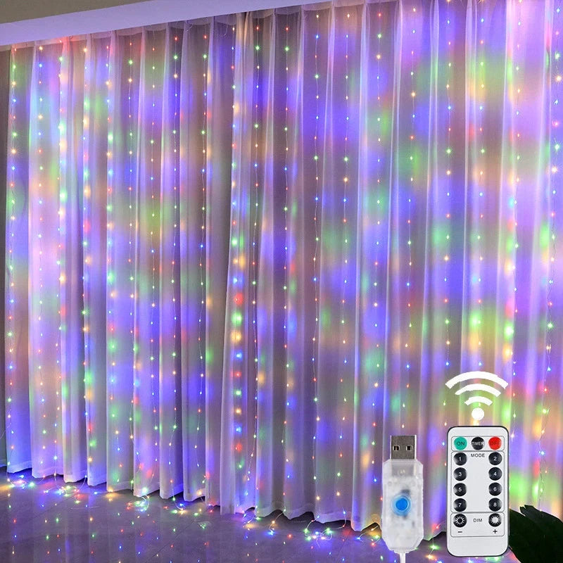 LED Fairy String Curtain Lights